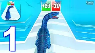 Dinosaur Run: Dino Evolution - Gameplay Walkthrough Part 1 Dino Merge Run Evolution (iOS, Android)