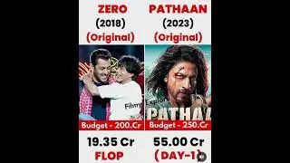 Zero VS Pathaan movie comparison box office collection #viral #trending #shorts #srk #zero #pathaan