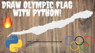 | Draw Olympic Flag with Python 🔥 | Turtle - Programming Easy Tutorial 😄 | By Tech at 1 |