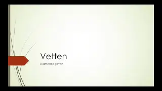 Vetten Examenopgaven Havo