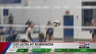 No. 10 Leon surges to four-set win over Robinson