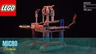 Lego Microscale Semi Submersible O&G Drilling Rig