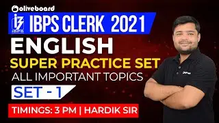 IBPS Clerk English Preparation 2021 | IBPS Clerk Prelims English Mock Test 2021 | Set - 1