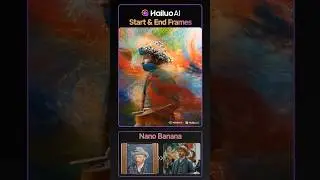 Nano Banana + Hailuo AI Start & End Frame: Watch masterpieces break to life in minutes. 🎨#hailuoai