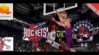 Rockets vs Raptors - NBA Live 98 - Duckstation - PS1 - Game 10