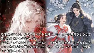 冬休みが近づき、同僚の気まずい表情には全く気づかず、アルバイトを始めた。真夜中にドアをノックする音が聞こえた時、初めて同僚の言葉を思い出した。「誰がノックしても、夜はドアを開けるな」#完結