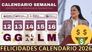 FELICIDADES Calendario Oficial de Pagos Pensi&oacute;n Bienestar Adultos Mayores 12 al 16 de Enero 2026