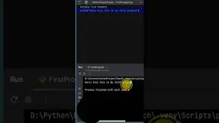 First python program .You must start