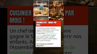 CUISINIER &Eacute;TAT : 6000&euro; PAR MOIS !