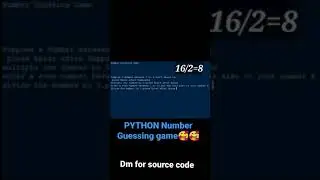 Number guessing game by python programming 
