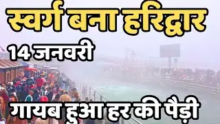 हरिद्वार : छाया भयकर कोहरा || एकादशी स्नान उमड़ी भीड़ || haridwar live | Har ki paudi | makar sakranti