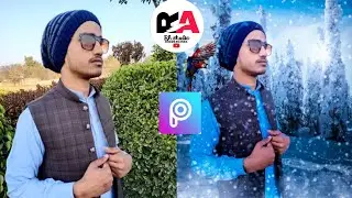 PicsArt Winter Snowfall Photo Editing | Winter Editing | Background Change Editing R  A studio