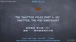 【不專業的囧筆記】Twitter Files 6 FBI Subsidiary（Ⅱ）／推特檔案 第六課 聯邦調查局子公司（下）｜Sign-YLooK.com／塞外麓客