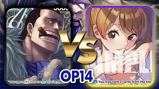 Чёрный Крокодил против Фиолетового Жёлтого Пудинга | Матч от первого лица в One Piece TCG OP14