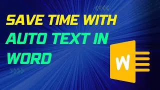 How to Create Auto Text in Word || Auto Text in Word