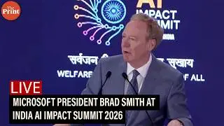 LIVE: Microsoft President Brad Smith LIVE |India AI Impact Summit 2026 | Delhi | Global South