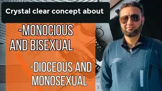 Crystal clear concept about monocious and bisexual Dioceous and monosexual