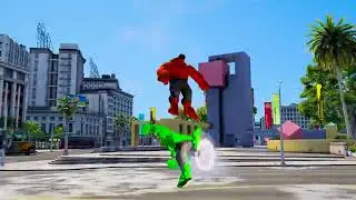 Red Hulk team vs green Hulk team 