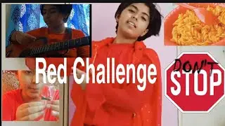 Using only red things for 24 hours challenge|Enjoy with B&S| 24hours |challenge|