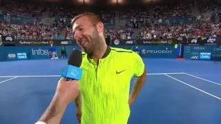 Daniel Evans On Court Interview (QF) | Apia International Sydney 2017