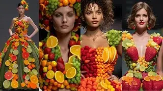 Fruit Fashion Show 🍓🍌🍇 | AI Fashion Show