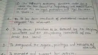 Bar council Of India Bar (Practical Training)(5th Semester) (Part 33)