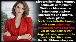 Schwiegereltern lachten, als mein Mann mich zu Weihnachten verließ – der Kellner sah meine Karte…