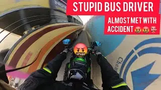 ☠️ Stupid bus Driver | Almost met with Accident| bike ride | ஏறக்குறைய பேருந்து விபத்துக்குள்ளானது