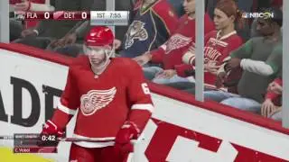 NHL 17 Career Mode Detroit vs Florida First Period