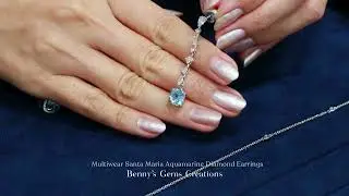 Multi- Wear Santa Maria Aquamarine Diamond Earrings