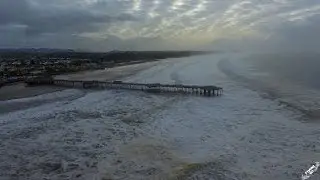 MASSIVE WAVES AT THE PISMO PIER, CALIFORNIA