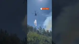 Crews drop water on growing wildfire in Turkey