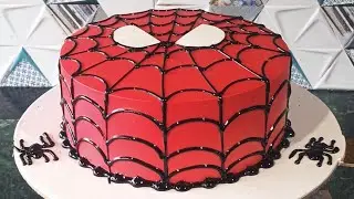 SpiderMan cake chocolate flavour. #SpiderMan #chocolate 
