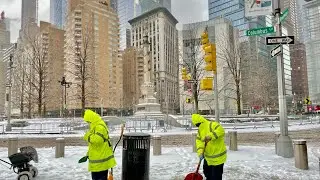 ⁴ᴷ⁶⁰ New York City is Under Massive Winter Storm (February 18, 2021)