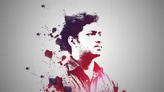 Photoshop Tutorial : Make Threshold Effect in Portrait - Brush Effect - Colorful Self Logo