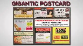 Gigantic Postcard - Co-op business postcard Concord NC and Kannapolis NC