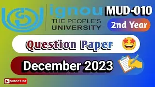 IGNOU MUD-010 Question Paper 🤩2023 December | MAUD | MA URDU | #ignou | #urdu