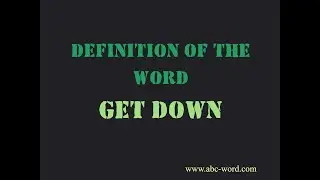 Definition of the word 
