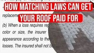 How Matching Laws Can Help Pay For Your Roof Replacement