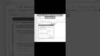 how to set static ip address in 