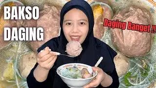 MUKBANG - BAKSO DAGING PAK SABAR Pedes Nampoll 🤤🥵