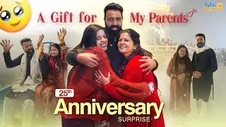 I surprised my parents on their 25th wedding anniversary !