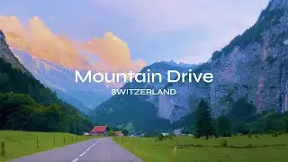 Scenic Mountain Drive in Switzerland | Driving Sounds for Sleep and Study ASMR