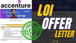 Accenture Selection Mail After Interview| LOI Offer Letter Joining Letter | Profile creation Mail