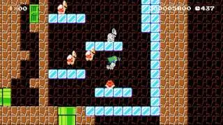 Super Mario Maker - Random Level - Kid Icarus by Maebbie - No Commentary 1AB