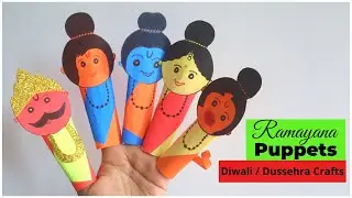 Ramayana Puppets | Diwali / Dussehra Crafts for Kids | Ramayana Characters