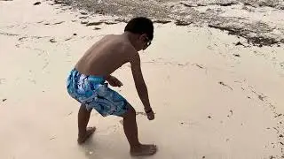 Write name on the beach in Grand Moon Palace, Cancun, Mexico