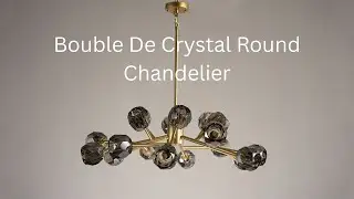 Bouble De Crystal Round Chandelier │ Luxury Round Crystal Ceiling Light for Living & Dining Room