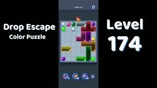 Drop Escape Level 174 Walkthrough 🟡🧩 | Color Puzzle Game Guide | Go Answer