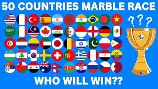 50 Countries Elimination Marble Race in Algodoo #9